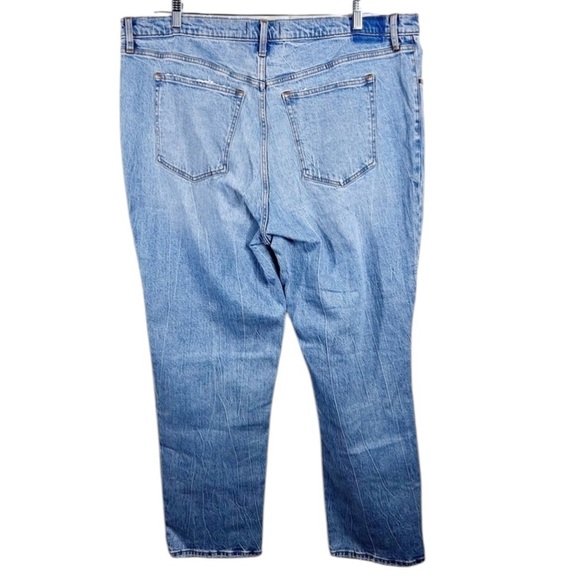 ABERCROMBIE & FITCH The 90’s Straight Ultra High Rise Distressed Jeans Size 20 - Picture 7 of 9